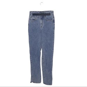 Pretty Little Thing Women's Jeans Vintage Wash Split
Hem Size 4 Tall